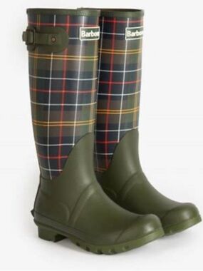 **ISO Barbour Plaid Tall Rain Boots